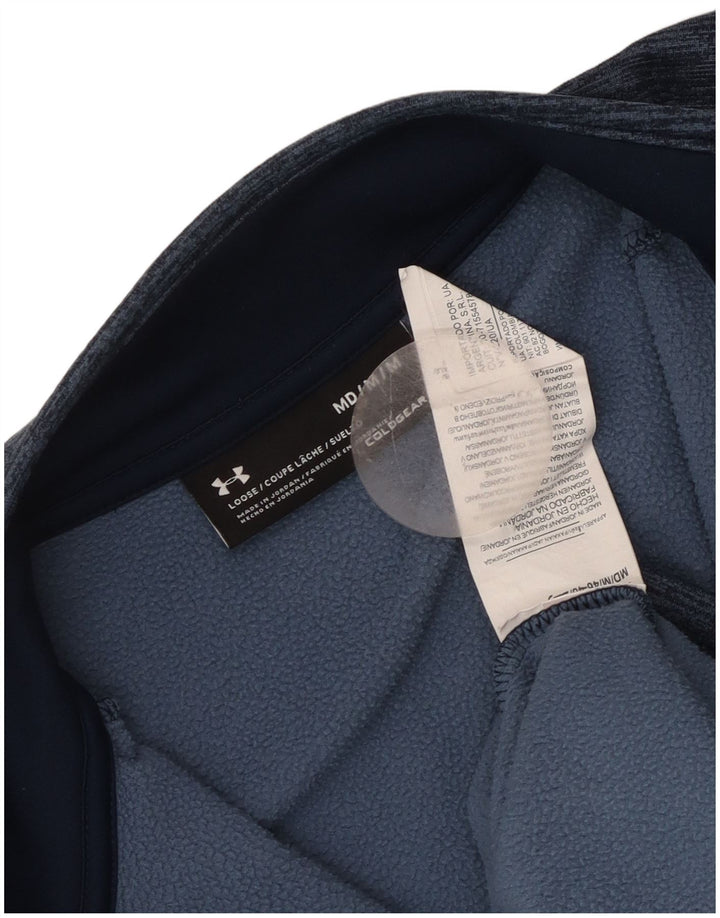 Under Armour Mens Cold Gear Sweatshirt Jumper Medium Navy Blue Flecked