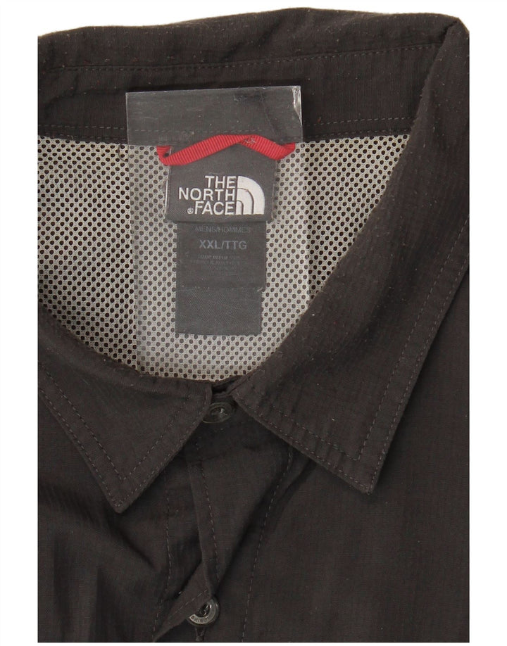 The North Face Mens Short Sleeve Shirt 2XL Grey Nylon