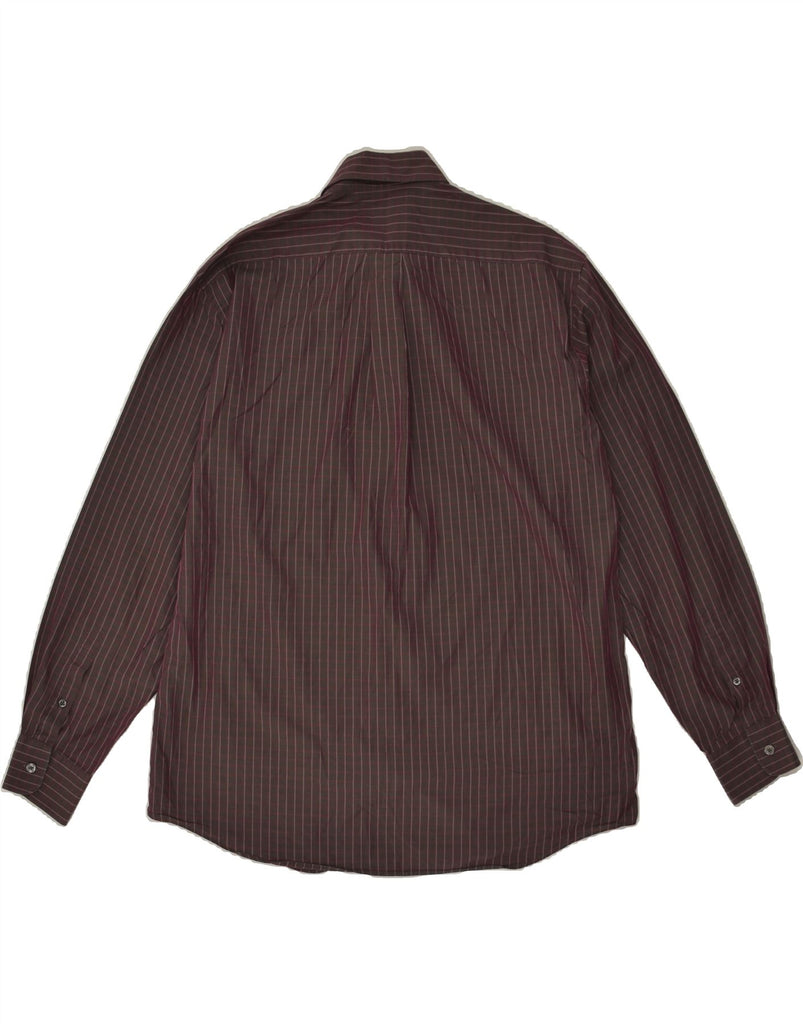 KENZO Mens Shirt Sze 16 1/2 42 Large Brown Striped Cotton | Vintage Kenzo | Thrift | Second-Hand Kenzo | Used Clothing | Messina Hembry 