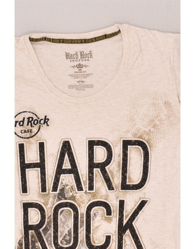 HARD ROCK COUTURE Girls London T-Shirt Top 14-15 Years Medium Off White | Vintage Hard Rock Couture | Thrift | Second-Hand Hard Rock Couture | Used Clothing | Messina Hembry 