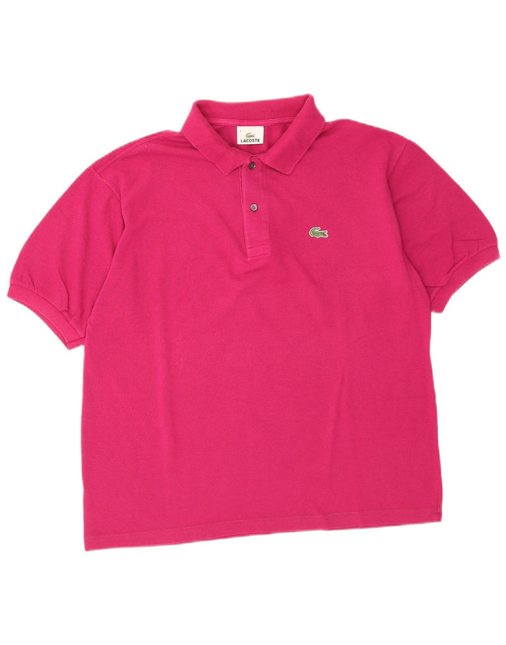 Lacoste Mens Polo Shirt Size 6 XL Pink