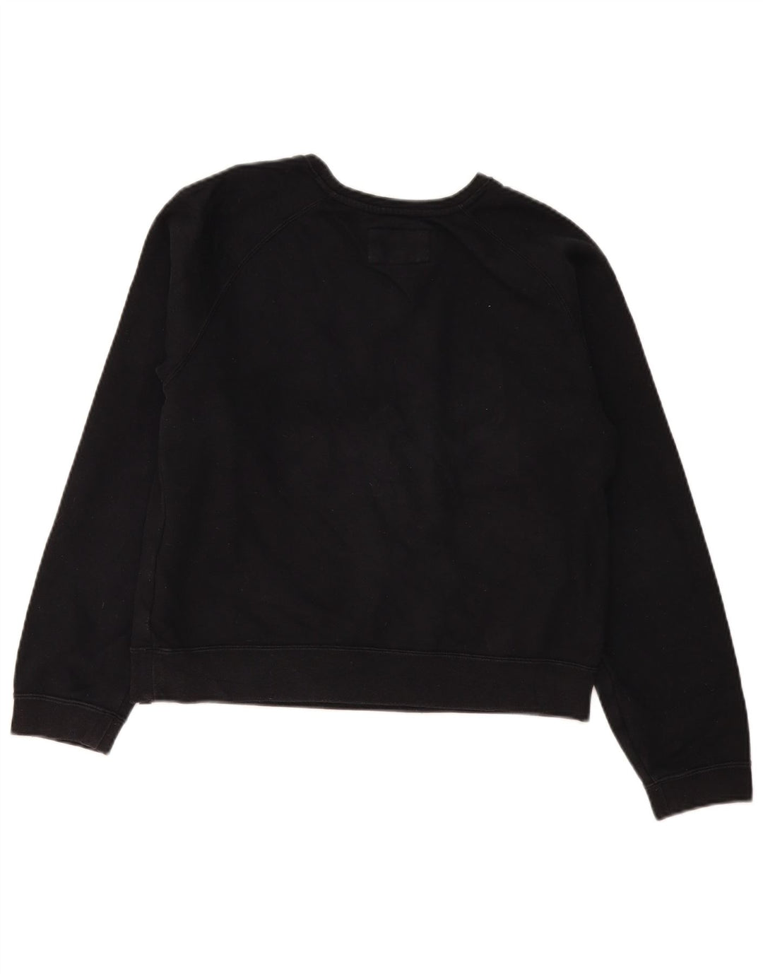 Hurley Womens Oversized Crop Graphic Sweatshirt Jumper UK 10 Small Black