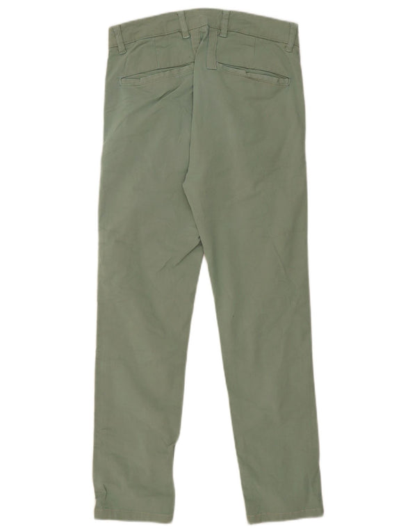 Zara Womens Slim Chino Trousers EU 36 XS W29 L27 Green