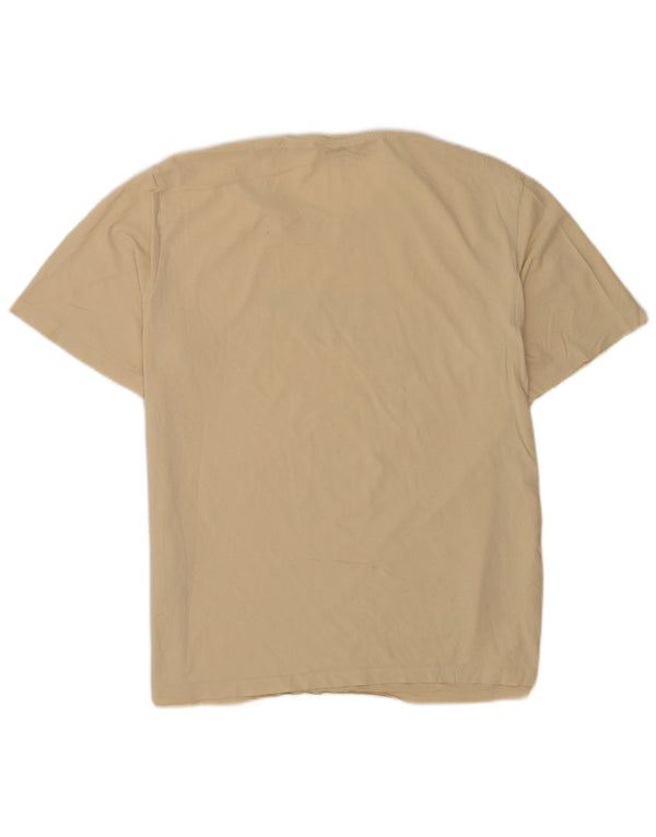 Jack & Jones Mens Graphic T-Shirt Top XL Beige Cotton