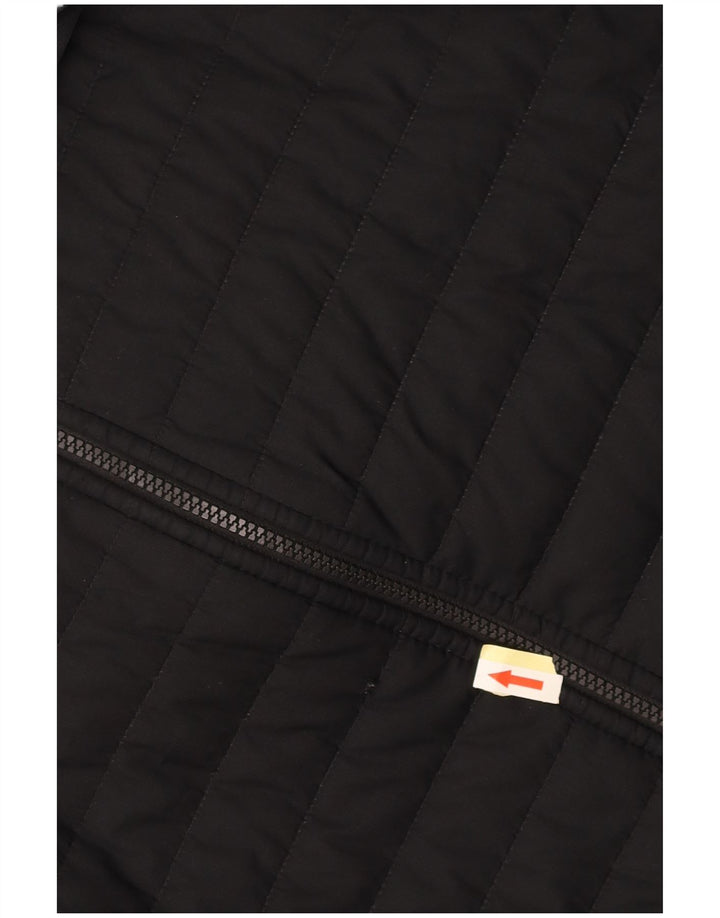 NIKE Mens Hooded Padded Jacket UK 44 2XL Black Polyester