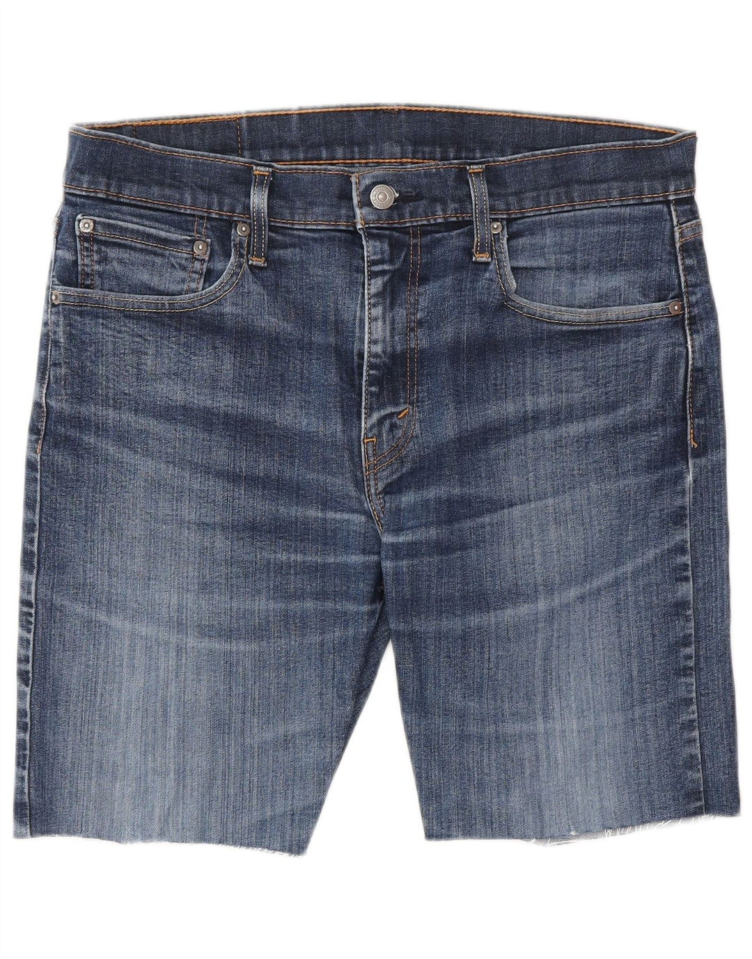 LEVI'S Mens 502 Denim Shorts W33 Medium Blue Cotton