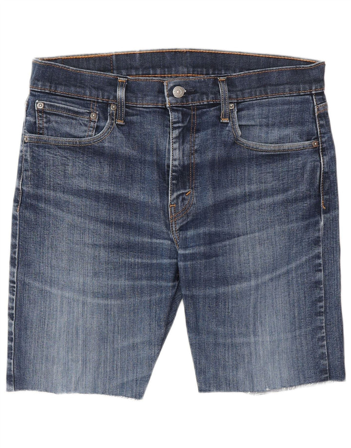LEVI'S Mens 502 Denim Shorts W33 Medium Blue Cotton