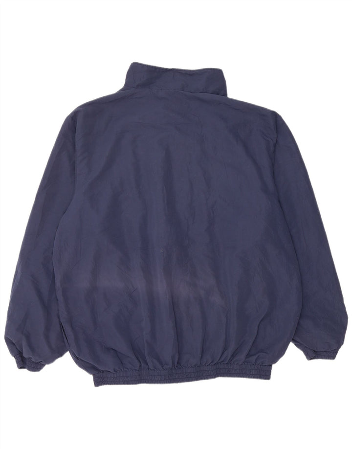 Fila Mens Tracksuit Top Jacket 2XL Navy Blue Striped Polyester Sports