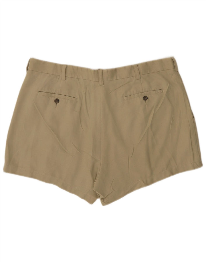 Izod Mens Chino Shorts W38 XL Beige Polyester