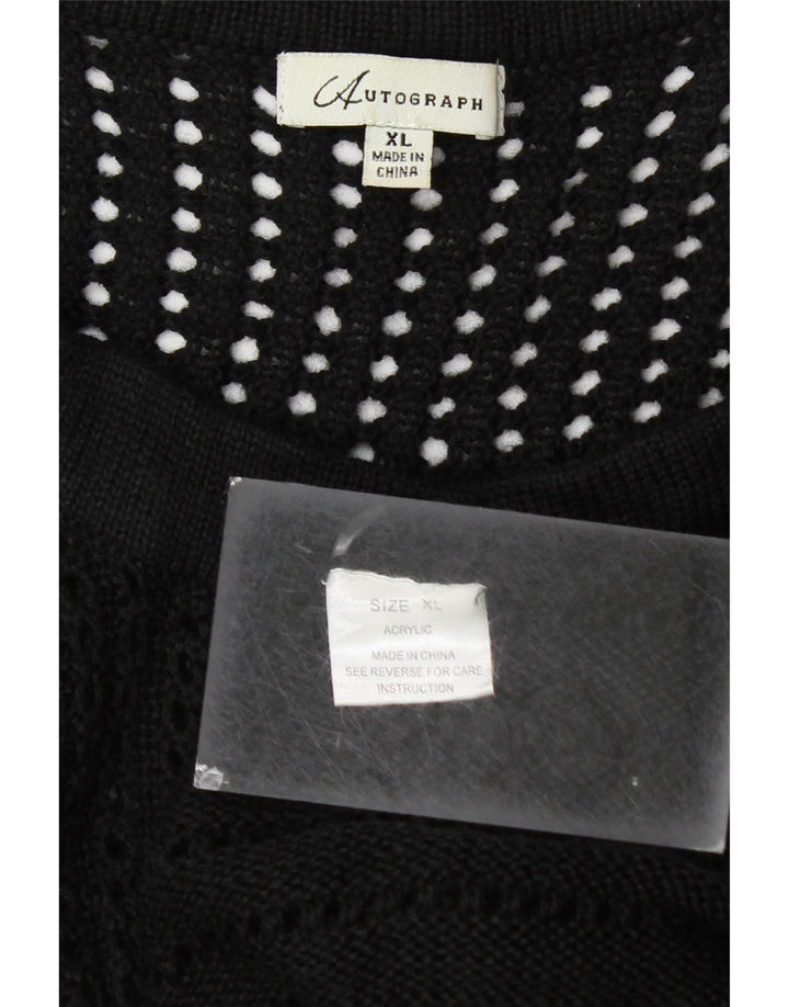 Marks & Spencer Womens Autograph Oversized Cardigan Sweater UK 18 XL Black