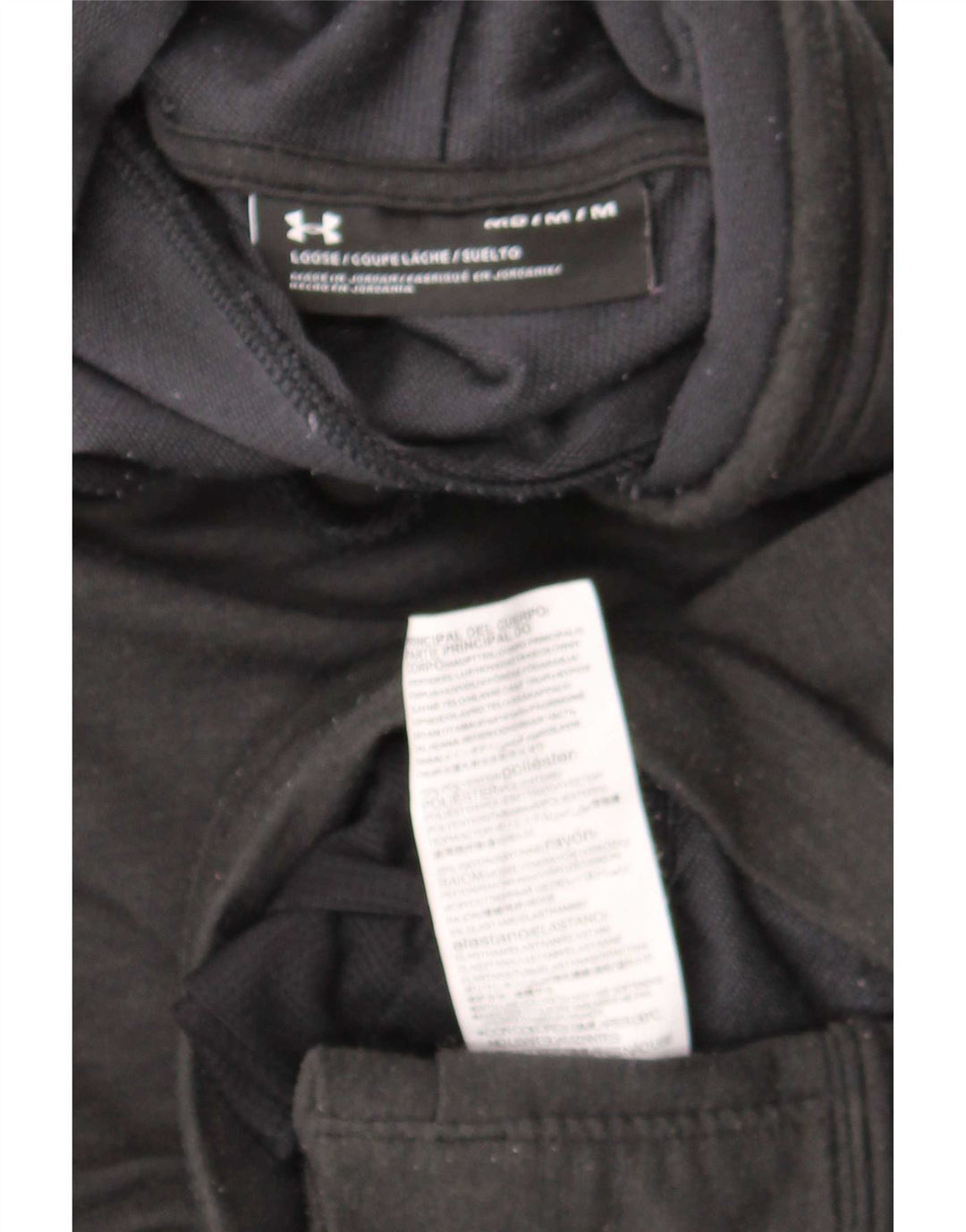 Under Armour Womens Sweatshirt Jumper UK 14 Medium Black Colourblock