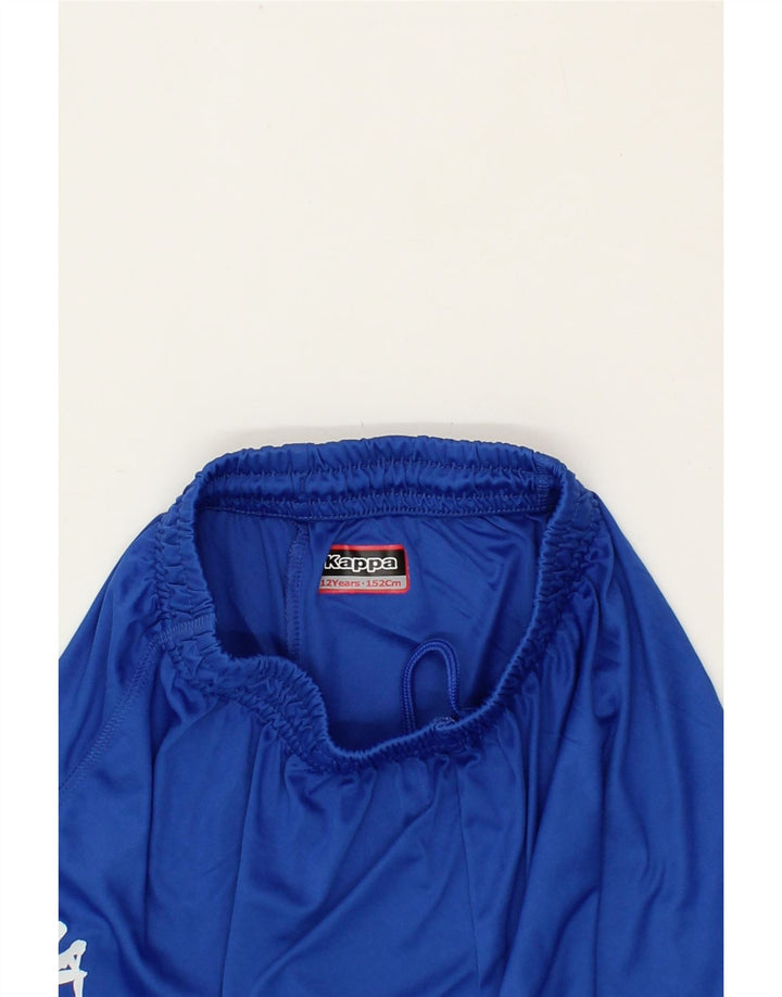 KAPPA Boys Graphic Sport Shorts 11-12 Years Blue Polyester Vintage Kappa and Second-Hand Kappa from Messina Hembry 