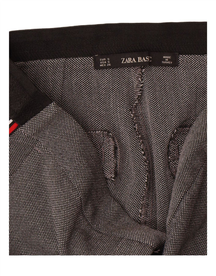 Zara Womens Slim Chino Trousers Small W27 L27 Grey Spotted