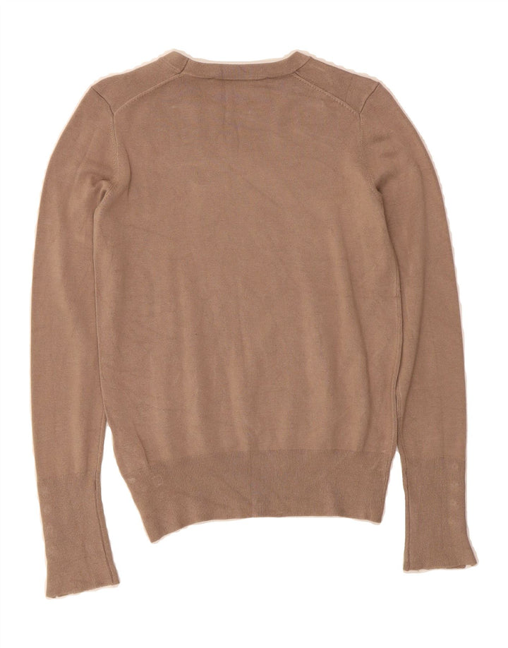 ZARA Womens Crew Neck Jumper Sweater UK 10 Small Grey Viscose Vintage Zara and Second-Hand Zara from Messina Hembry 