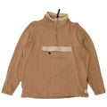 NAPAPIJRI Mens Graphic Zip Neck Sweatshirt Jumper Medium Beige Cotton