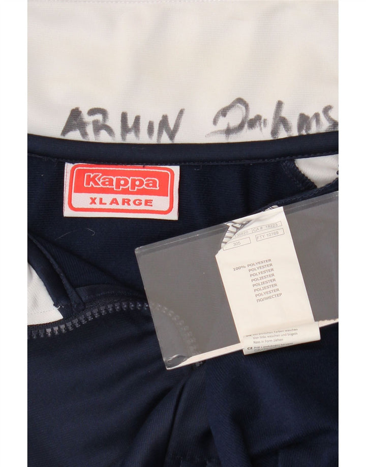 Kappa Mens Tracksuit Top Jacket XL Navy Blue Colourblock Polyester