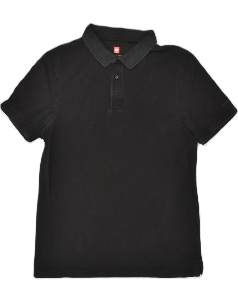 ENGELBERT STRAUSS Mens Regular Fit Polo Shirt Small Black Cotton | Vintage Engelbert Strauss | Thrift | Second-Hand Engelbert Strauss | Used Clothing | Messina Hembry 