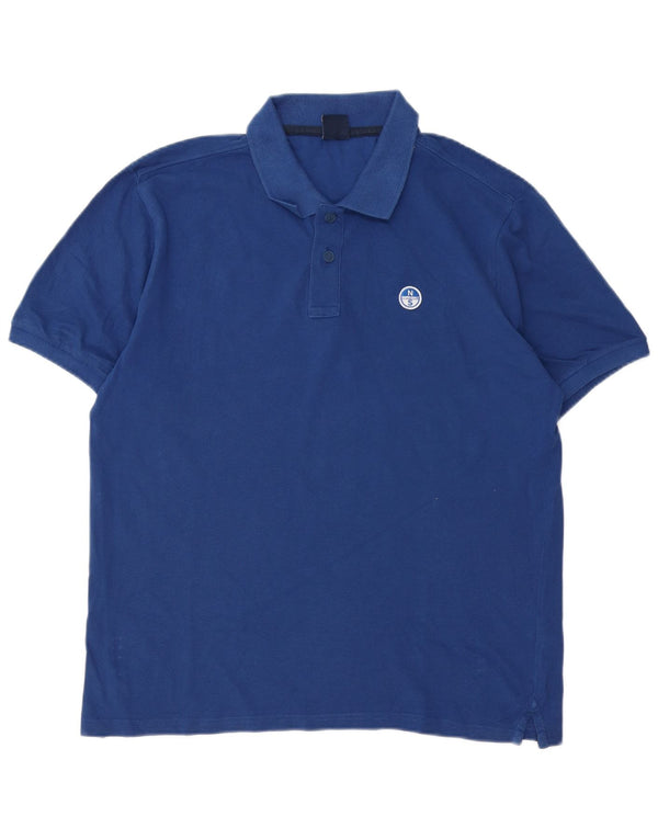 North Sails Mens Polo Shirt XL Blue Cotton