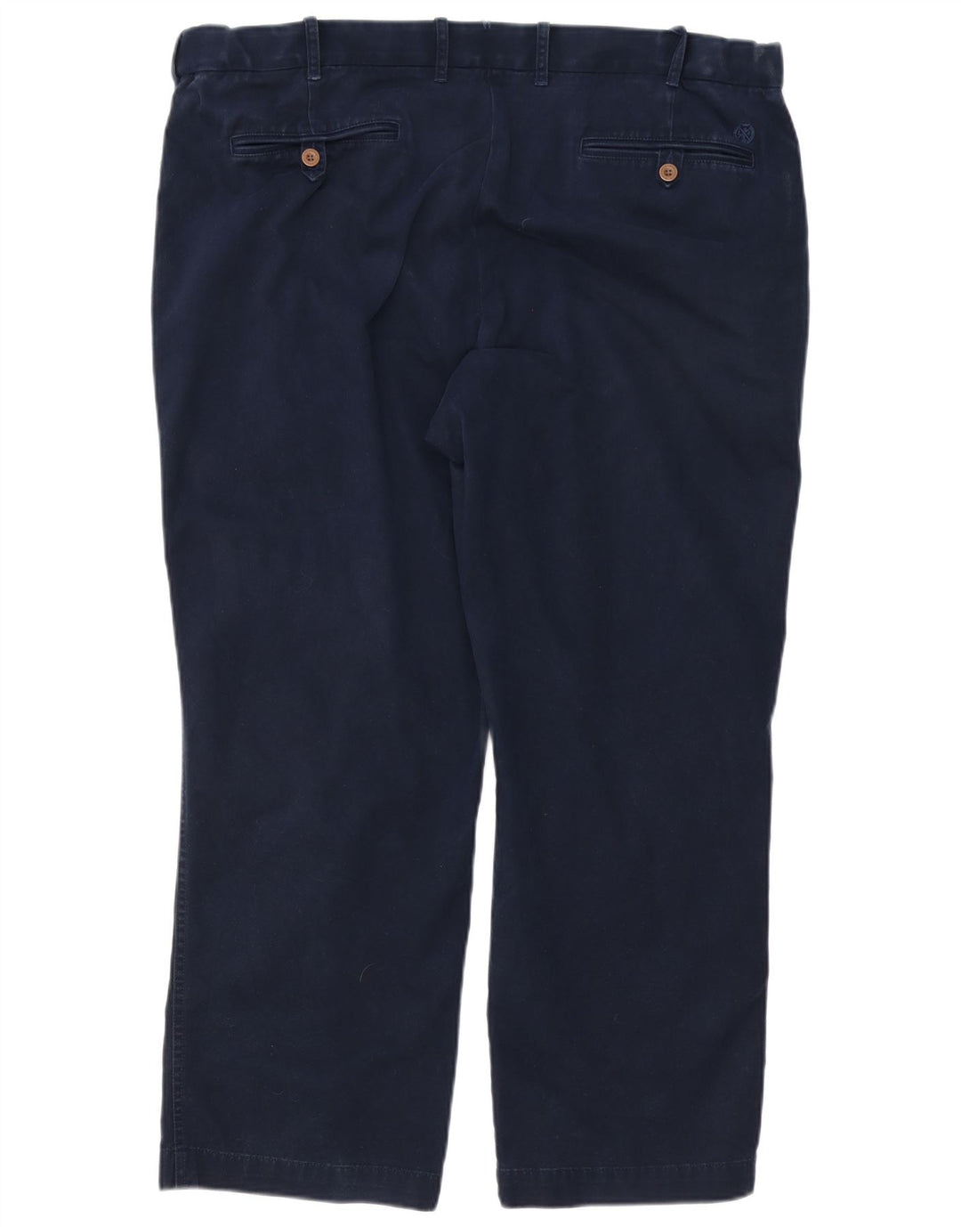 Marks & Spencer Mens Blue Harbour Straight Chino Trousers W42 L29 Navy