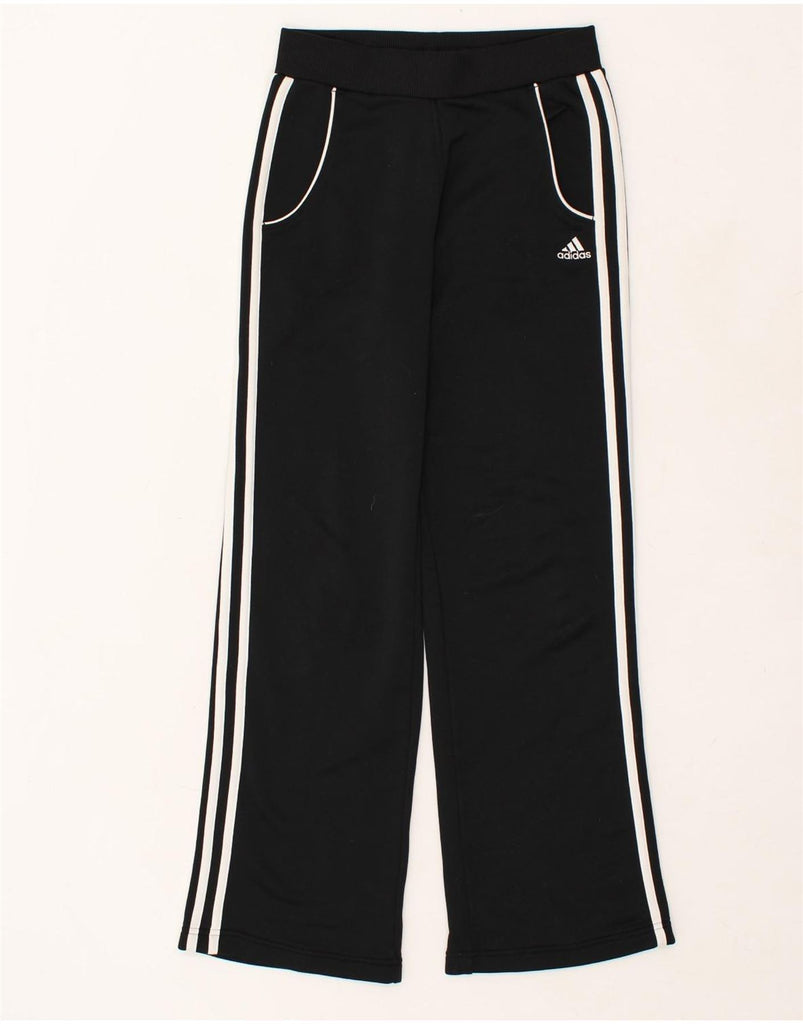 ADIDAS Girls Tracksuit Trousers 13-14 Years Black Polyester | Vintage Adidas | Thrift | Second-Hand Adidas | Used Clothing | Messina Hembry 