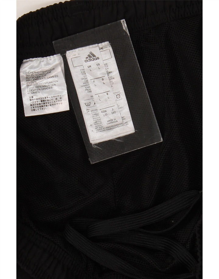 ADIDAS Mens Tracksuit Trousers Large  Black Polyester