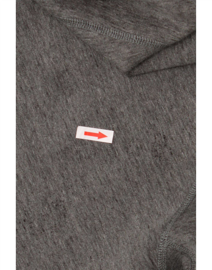 Nike Mens Zip Hoodie Sweater Large Grey Flecked Cotton