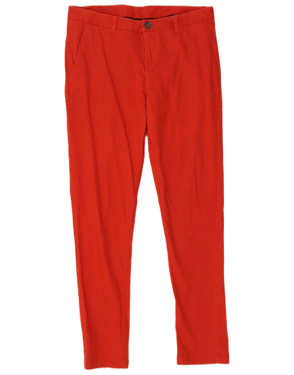 Billabong Mens Slim Chino Trousers W28 L28 Orange Cotton