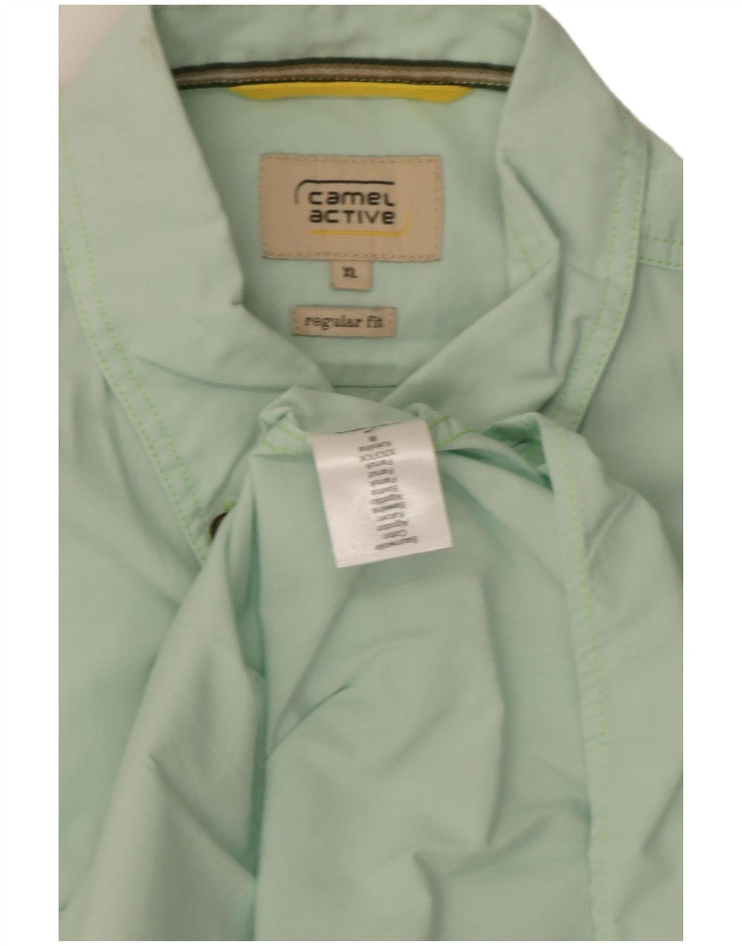 Camel Active Mens Short Sleeve Regular Fit Shirt XL Green Cotton