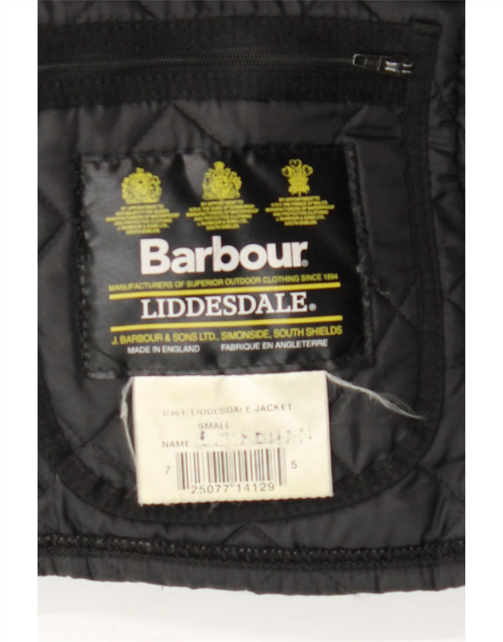 BARBOUR Mens LIDDESDALE Quilted Jacket UK 36 Small Black Nylon Vintage Barbour and Second-Hand Barbour from Messina Hembry 