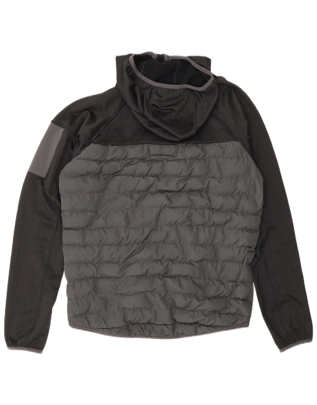 BERGHAUS Mens Hooded Padded Jacket UK 38 Medium Grey Colourblock Polyester