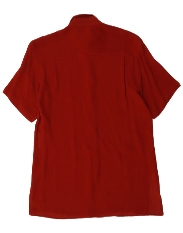 Marella Womens Longline Loose Fit Short Sleeve Shirt UK 10 Small Red