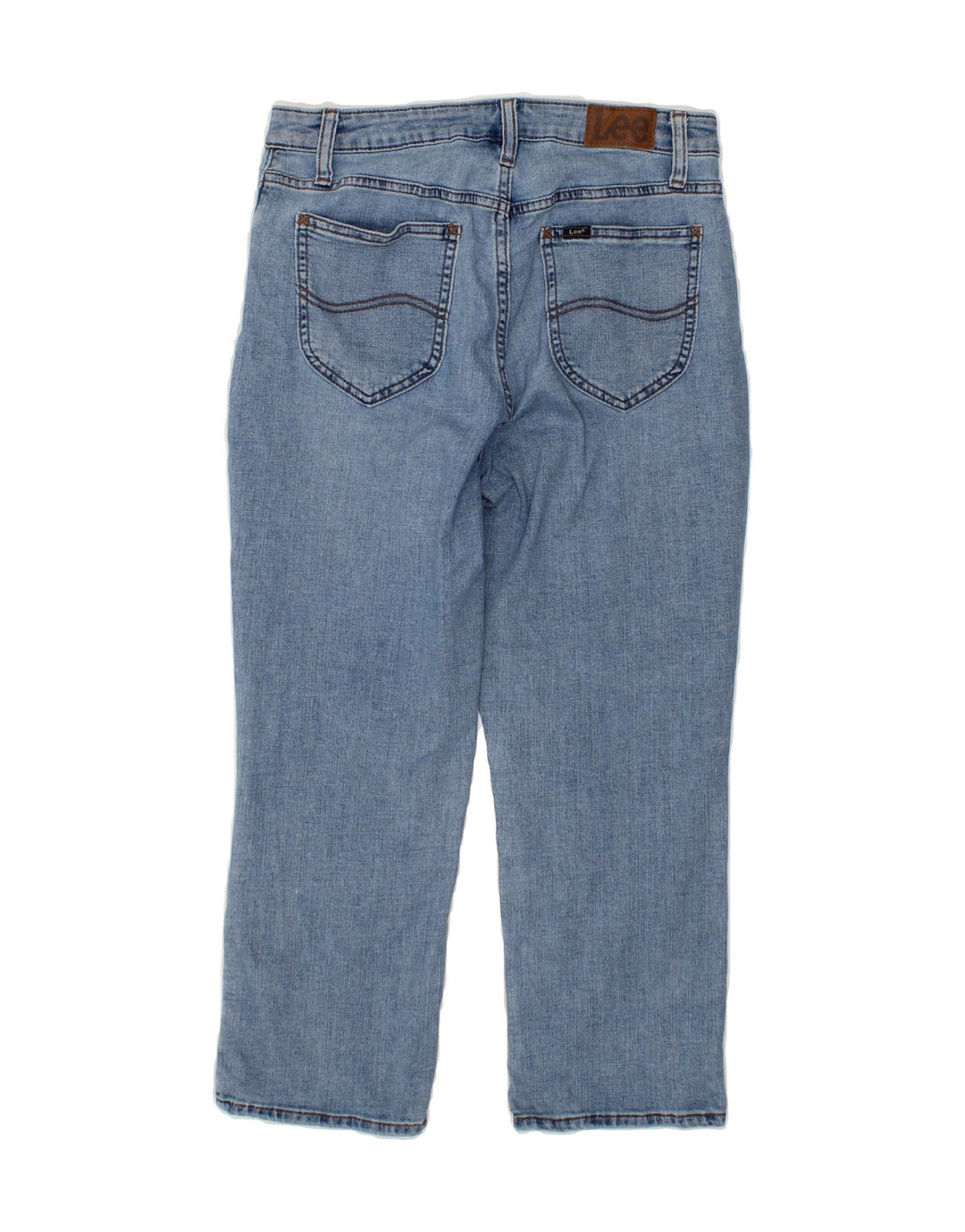 LEE Womens Mid Rise Regular Fit Cropped Jeans US 8 Medium W30 L23 Blue Vintage Lee and Second-Hand Lee from Messina Hembry 