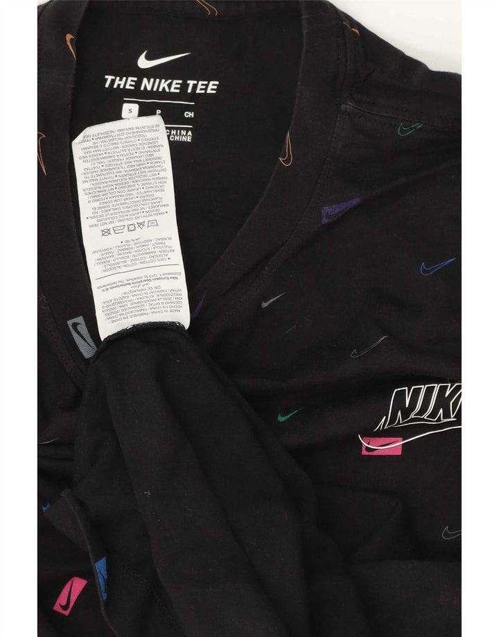 Nike Mens Graphic T-Shirt Top Small Black Cotton