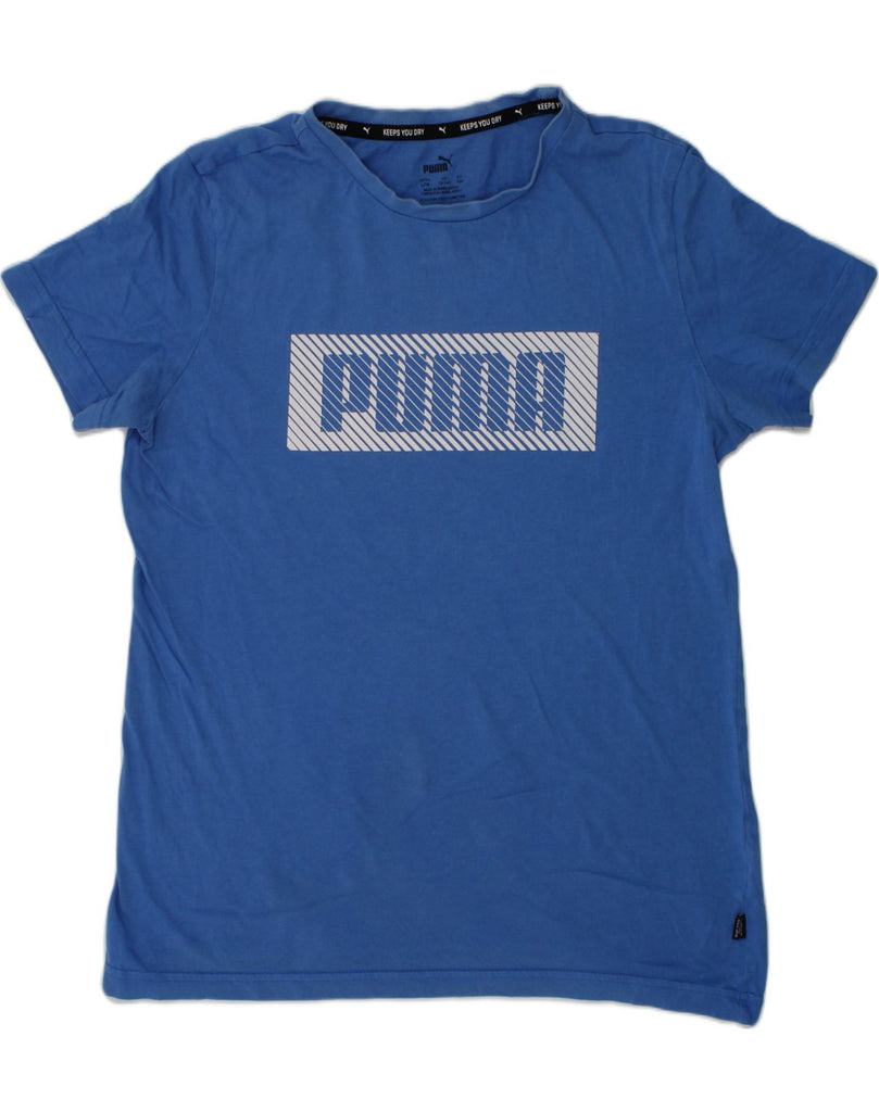 PUMA Boys Graphic T-Shirt Top 13-14 Years  Blue | Vintage Puma | Thrift | Second-Hand Puma | Used Clothing | Messina Hembry 