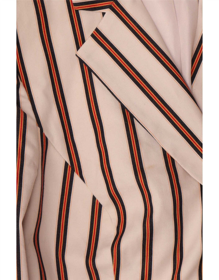 Tommy Hilfiger Womens 2 Button Blazer Jacket US 4 Small White Striped
