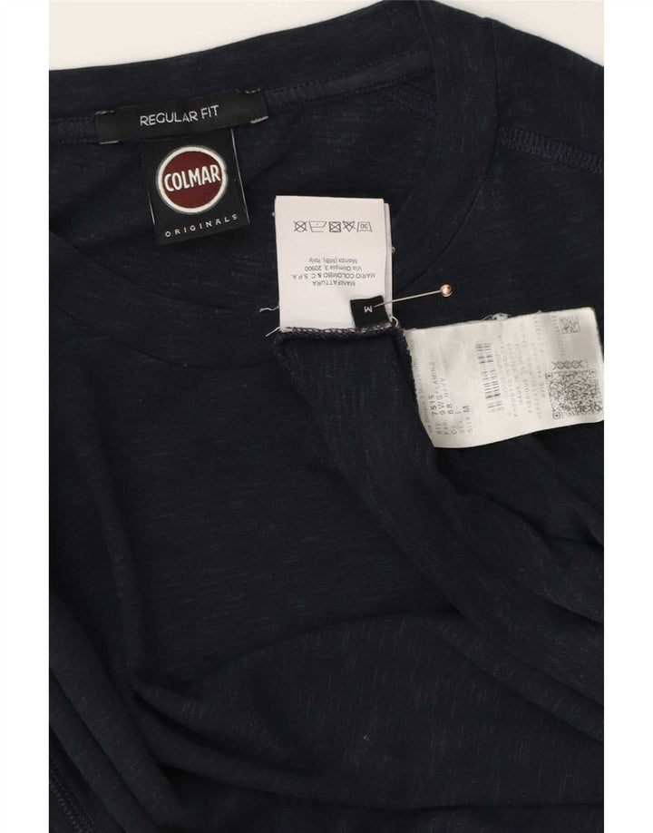 Colmar Mens Regular Fit T-Shirt Top Medium Navy Blue Flecked Cotton