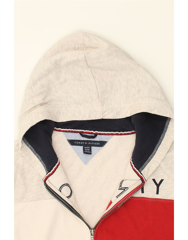 TOMMY HILFIGER Girls Graphic Zip Hoodie Sweater 12-13 Years Medium Beige | Vintage Tommy Hilfiger | Thrift | Second-Hand Tommy Hilfiger | Used Clothing | Messina Hembry 