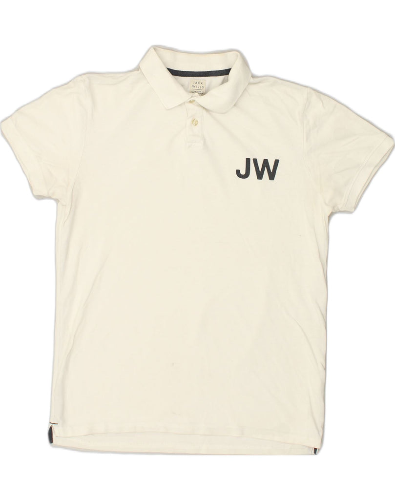 JACK WILLS Mens Polo Shirt Large White | Vintage Jack Wills | Thrift | Second-Hand Jack Wills | Used Clothing | Messina Hembry 