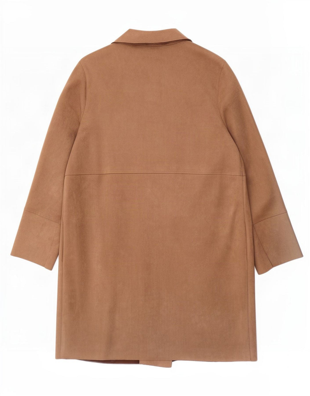 Zara Womens Open Overcoat UK 18 XL Brown Polyester