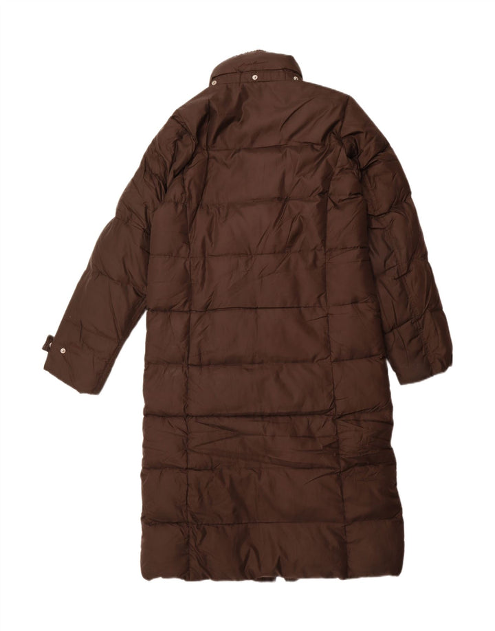 Eddie Bauer Womens Oversized Padded Coat UK 10 Small Brown Polyester