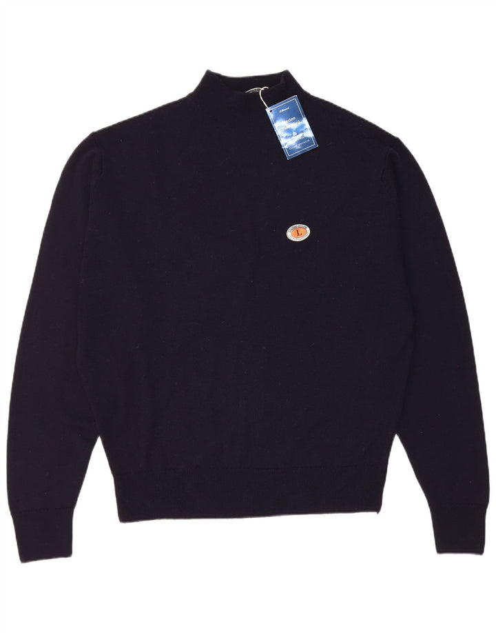 St. Bernard Mens Regular Fit Turtle Neck Jumper Sweater Large Navy Blue