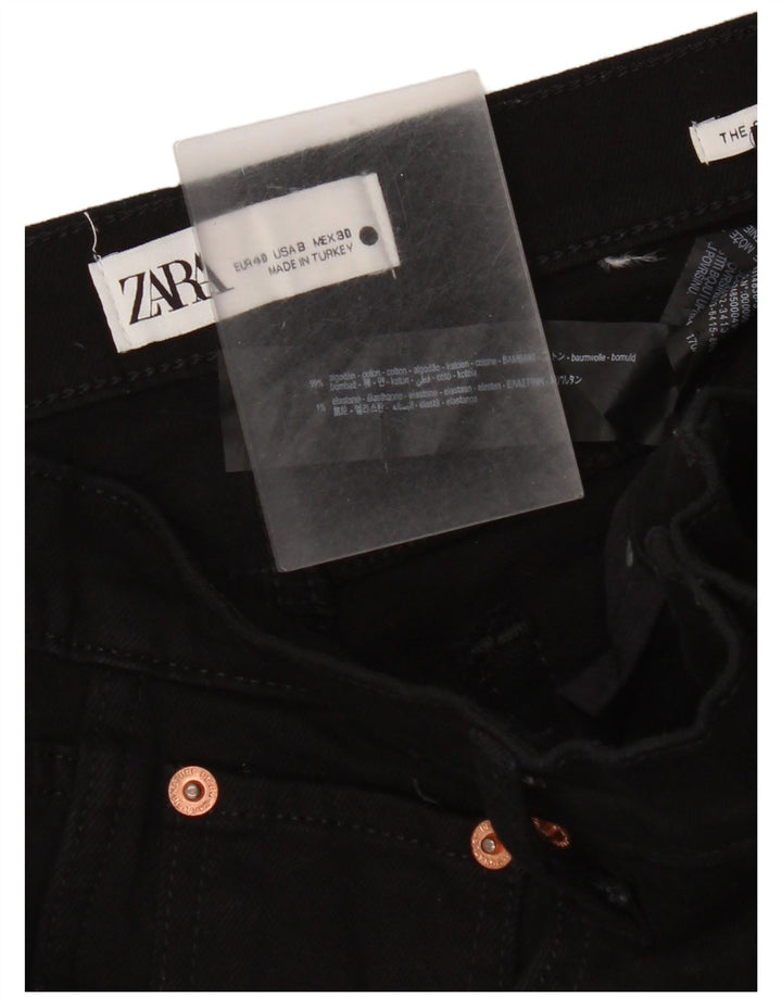 Zara Womens Slim Jeans EU 40 Medium W30 L32 Black Cotton
