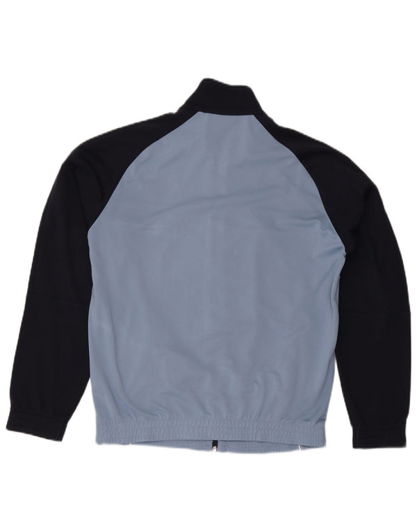 Diadora Mens Graphic Tracksuit Top Jacket UK 36 Small Navy Blue Colourblock