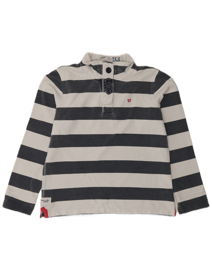 Crew Clothing Womens Sweatshirt Jumper UK 14 Medium Blue Striped
