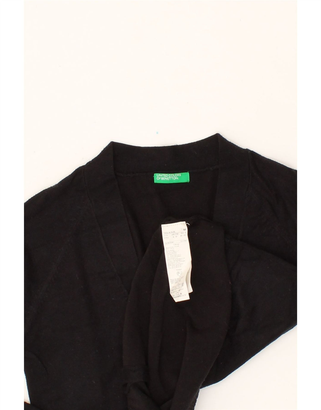 BENETTON Womens Cardigan Sweater UK 12 Medium Black Acrylic Vintage Benetton and Second-Hand Benetton from Messina Hembry 