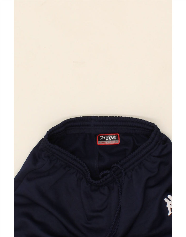 KAPPA Boys Capri Tracksuit Trousers 11-12 Years Navy Blue Polyester Vintage Kappa and Second-Hand Kappa from Messina Hembry 