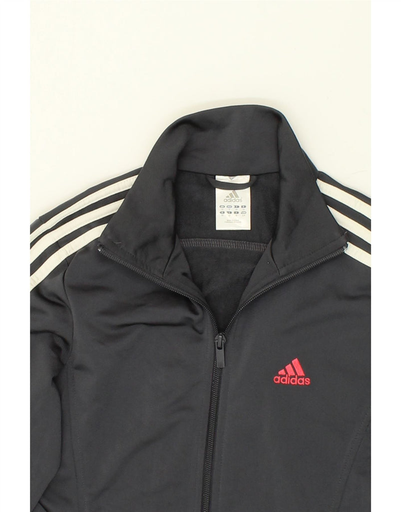 ADIDAS Womens Tracksuit Top Jacket UK 10 Small  Grey Polyester | Vintage Adidas | Thrift | Second-Hand Adidas | Used Clothing | Messina Hembry 