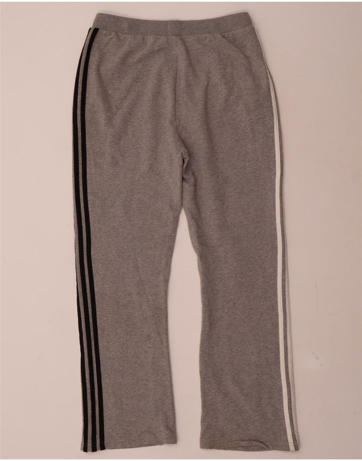 Adidas Womens Tracksuit Trousers UK 12/14 Medium Grey Floral Cotton