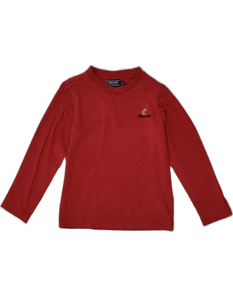 GEOX Boys Top Long Sleeve 3-4 Years Red Cotton | Vintage Geox | Thrift | Second-Hand Geox | Used Clothing | Messina Hembry 