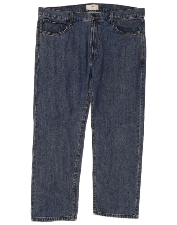 Marks & Spencer Mens Straight Jeans W40 L29 Blue Cotton